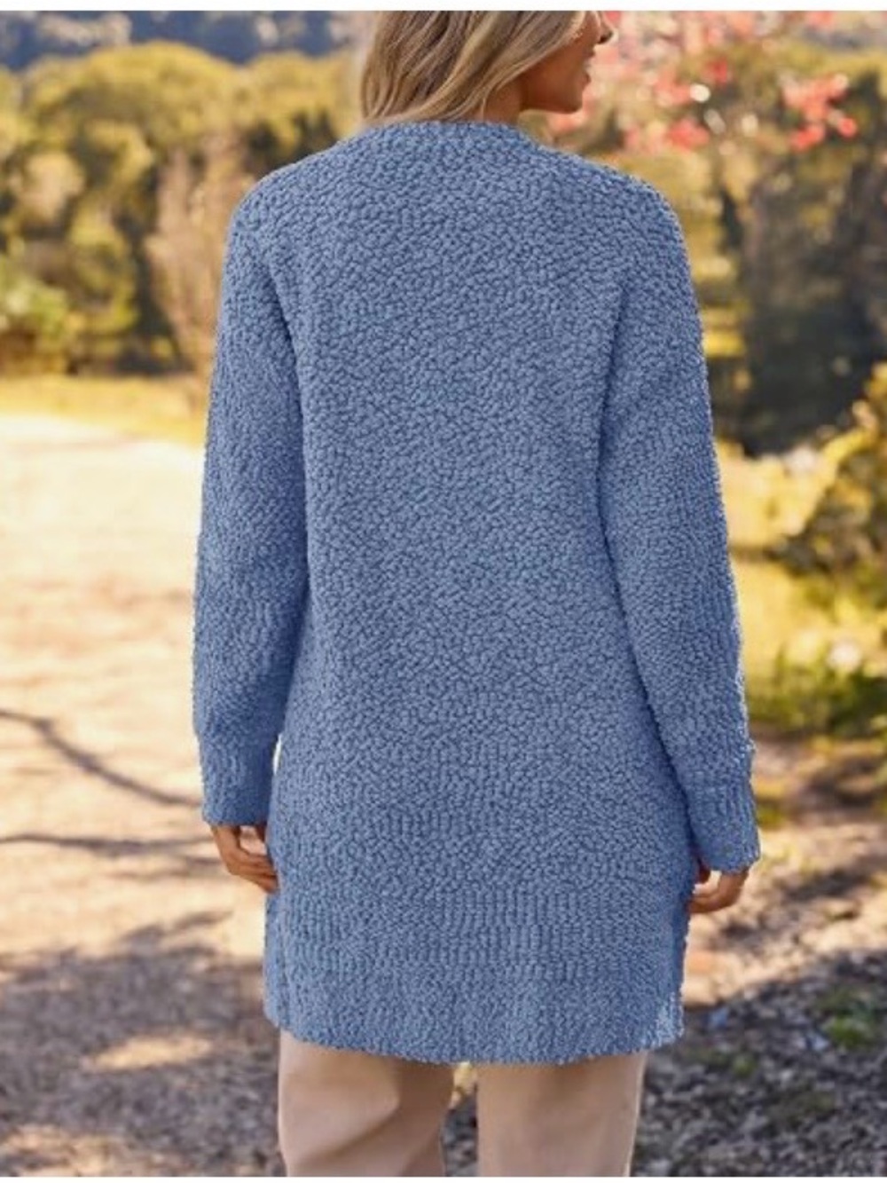 Amazon Fuzzy Popcorn Batwing Sleeve Oversized Cardigan Knit Sherpa